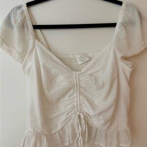 Abound Cream Ruched Blouse